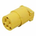American Imaginations 15 AMP Round Yellow 3-Wire Connector Plastic AI-36870